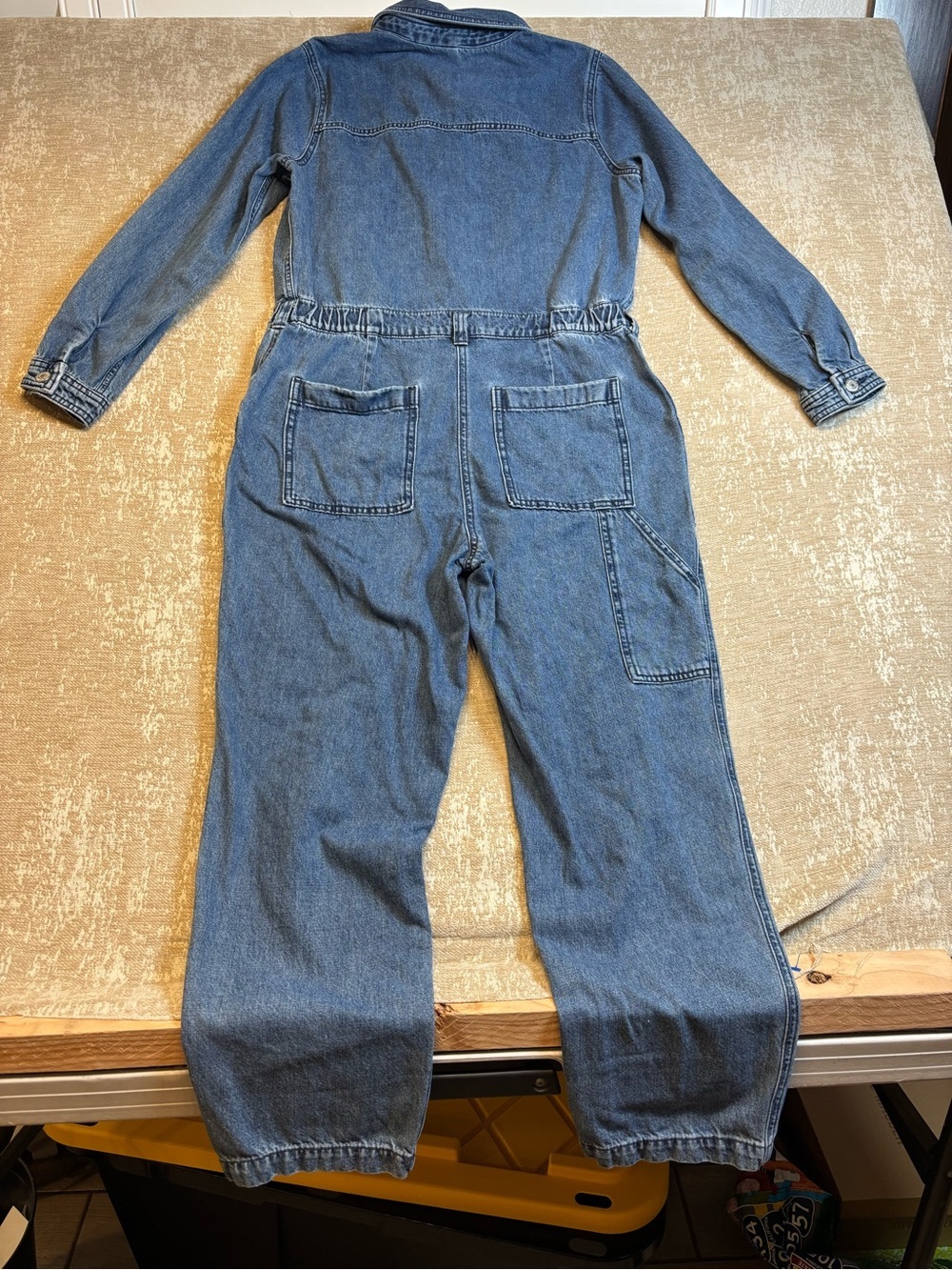 Old Navy Denim Utility Jean Jumpsuit Long Sleeve Medium Wash Size M EUC - Picture 11 of 12